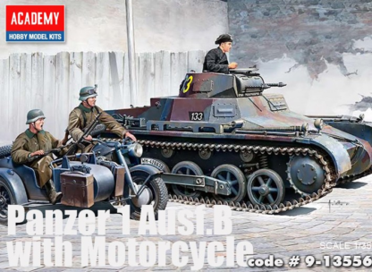 Academy 1/35 German Panzer 1 with Motorcycle