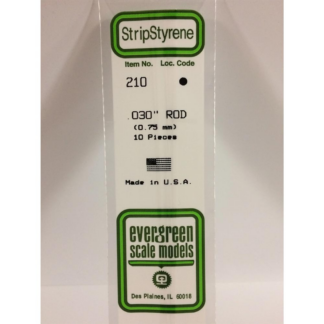 Evergreen Rod white 0.75mm 10 pack