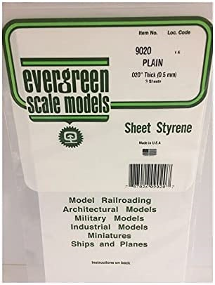 Evergreen SheetWhite 15 x 29cm x 0.50mm (0.020')