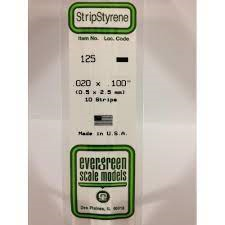 Evergreen Strip Styrene 0.5x2.5mm (.020x.10")