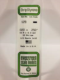 Evergreen Strip Styrene 0.5x6.3mm rectangle strip 10 pack