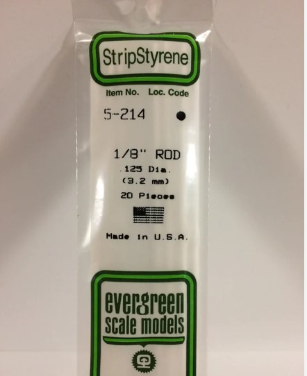 Evergreen Strip Styrene Rod 3.2mm – The Model Room