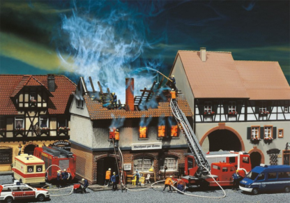 Faller Zur Sonne Burnt-down restaurant