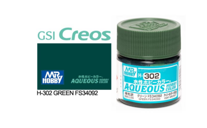 Gunze Aqueous H302 Semi Gloss Green FS 34092