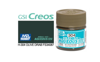 Gunze Aqueous H304 Semi Gloss Olive Drab FS