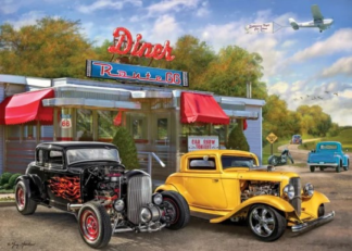 Holdson Back in the Fast Lane 1000 Piece Jigsaw Puzzle Diner Car Show