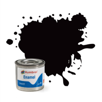 Humbrol 85 Coal Black Satin 14ml Enamel Paint