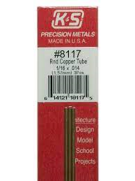 K&S 8117 Copper tube round 1.57mm (3 Piece)