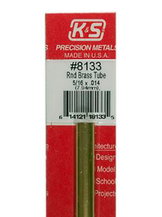 K&S 8133 Brass tube round 7.94mm (1 piece)