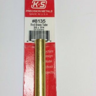 K&S 8135 Brass tube round 9.53mm (1 piece)