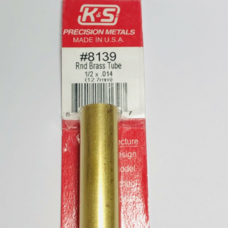 K&S 8139 Brass tube round 12.7mm (1 piece)