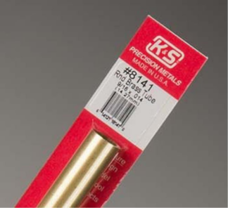 K&S 8141 Brass tube round 14.29mm (1 piece)