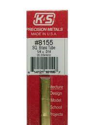 K&S 8155 Brass tube Square 6.35mm (1 Piece)