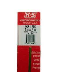 K&S 8159 Brass rod 0.51mm (5 Piece)