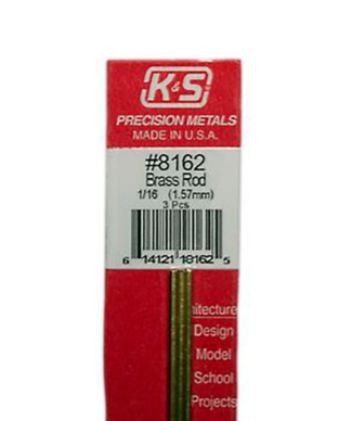 K&S 8162 Brass rod 1.57mm (3 Piece)