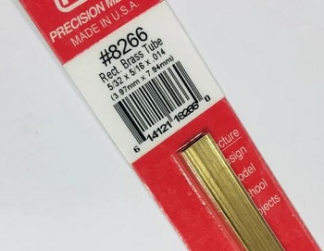 K&S 8266 Brass tube Retangular 3.97x7.94mm (1 piece)