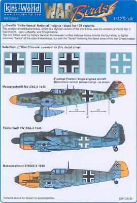 Kits World 1/32 Luftwaffe/German Balkenkruez National Insiginia Fighter sized
