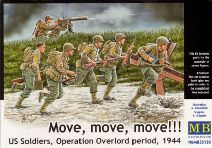 Master Box 1/35 U.S. Soldiers, Operation Overlord 'Move, Move, Move!'