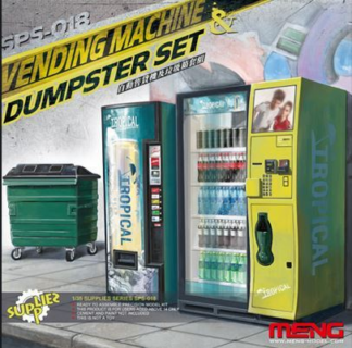 Meng 1/35 Vending Machine and Dumpster Set