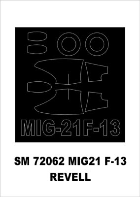 Montex 1/72 Mikoyan MiG-21F-13 canopy frame paint mask