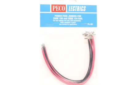 Peco PL-80 Power feed joiners 4 pairs Code 100