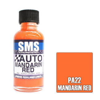 SMS Acrylic Lacquer Auto Colour Mandarin Red PA22