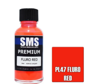 SMS Acrylic Lacquer Premium Fluro Red PL47