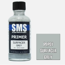 SMS Airbrush Paint 50ml Primer Surfacer Grey PLP01