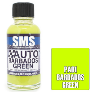 SMS PA01 Auto Colour Barbados Green acrylic lacquer