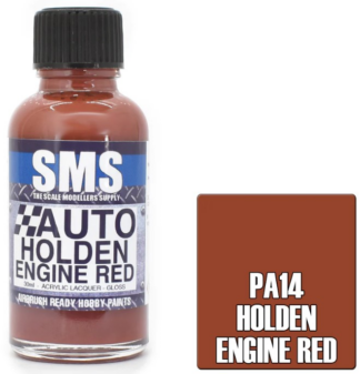 SMS PA14 Auto Colour Holden Engine Red acrylic lacquer