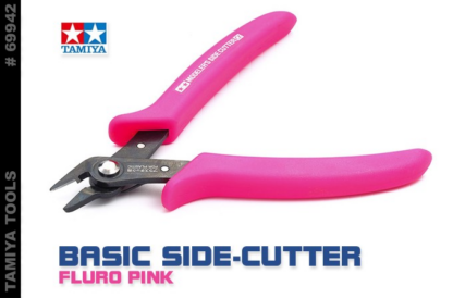 Tamiya side cutters fluro pink handle