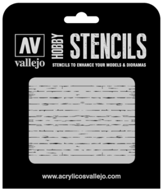 Vallejo 1/35 ST TX006 Wood Texture Num 1 Stencil