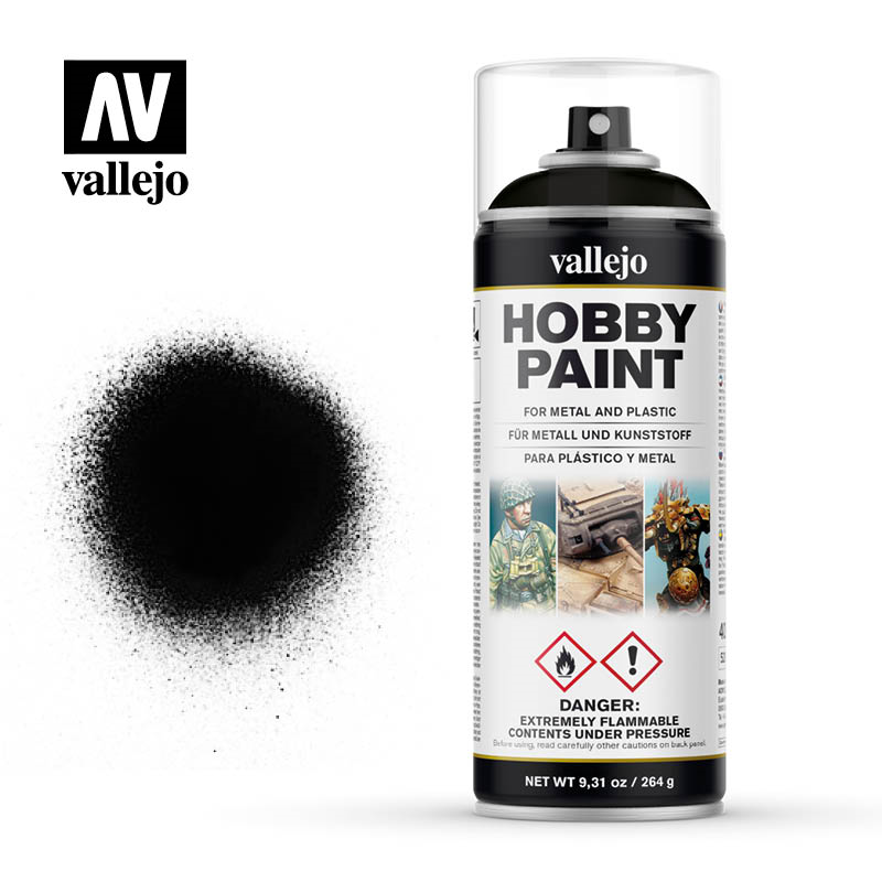 Vallejo Black primer Spray 400mL – The Model Room