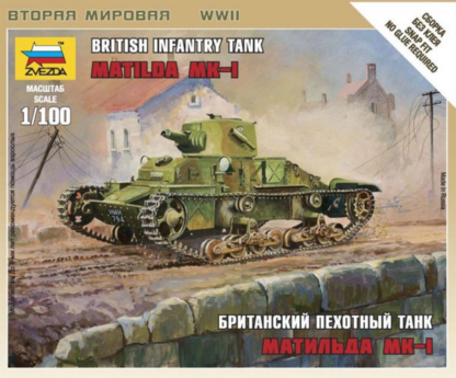 Zvezda 1/100 British infantry tank Matilda Mk.1